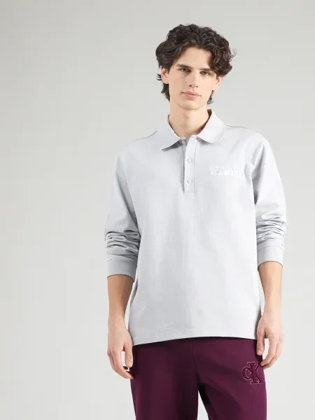 Calvin Klein Jeans Tričko svetlosivá biela