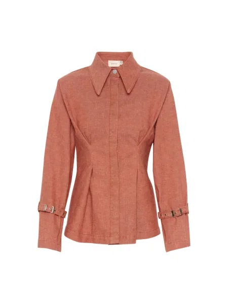 Gestuz koszula slim z kołnierzykiem klasycznym pomarańczowy