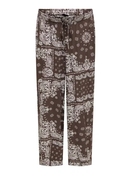 Only Maternity Pantaloni OLMKavi Ambel ciocolatiu alb