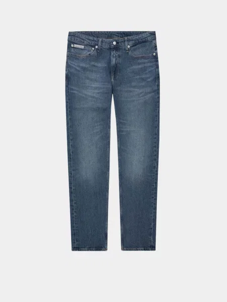 Завужені джинси Calvin Klein Jeans бавовна/перероблена блакитний
