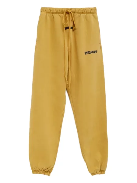 Pantaloni Fear Of God Essentials cu imagine galben