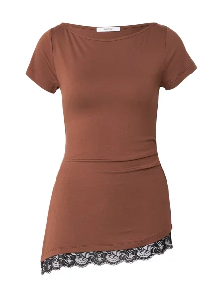 ABOUT YOU Tricou Nayeli maro caramel negru