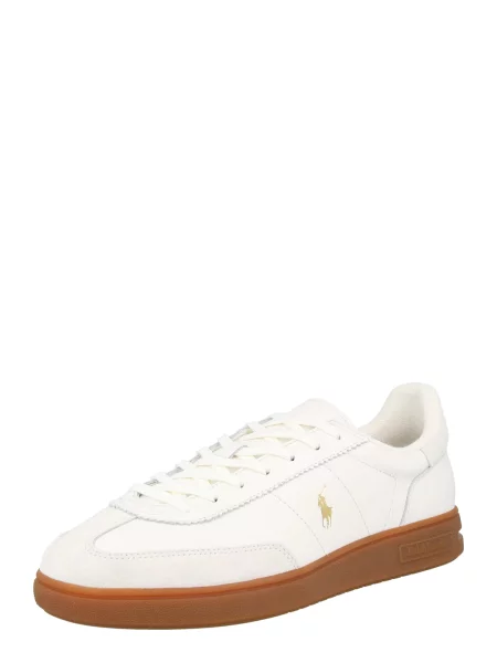 Sneakerși Polo Ralph Lauren din dantelă alb