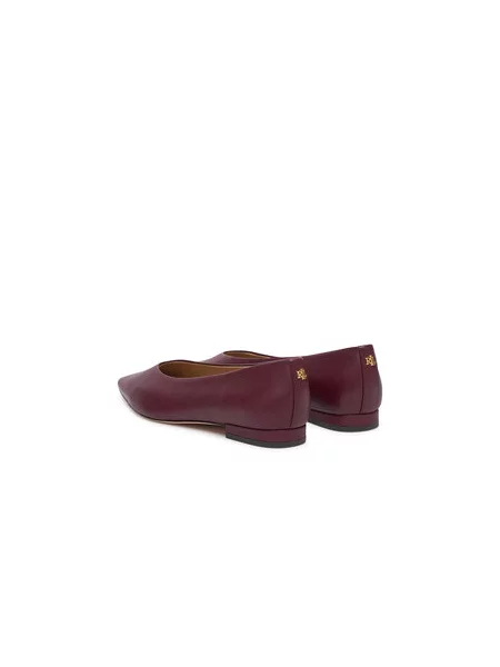 LAUREN RALPH LAUREN Balerinke Audri Bordo rdeča