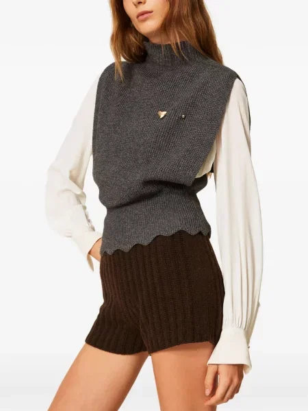 Top Twinset de lână gri