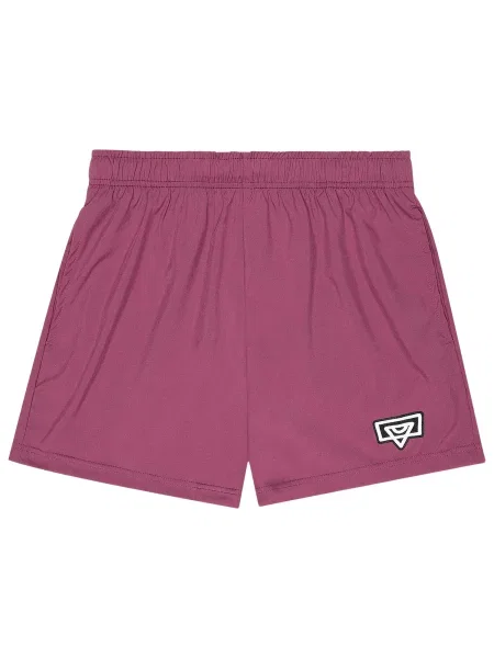 Bucketz Pantaloni roșu-violet / negru alb