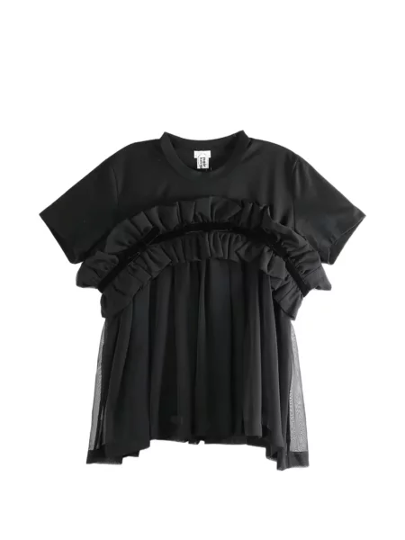 Tricou Comme Des Garçons cu volane negru