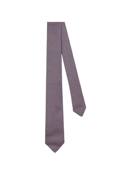 Cravată Kiton în carouri violet