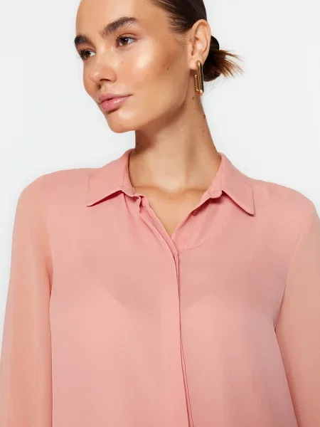 Cămașă Trendyol roz