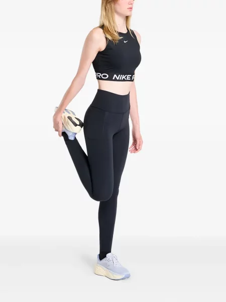 Długi top Nike skórzany gradientowy czarny