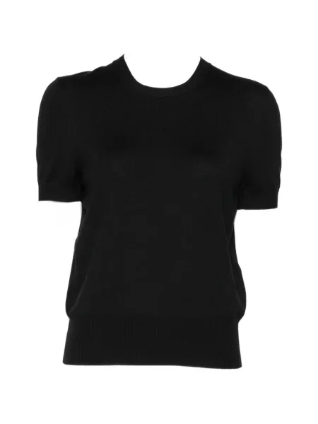Tricou Tom Ford de lână cu decolteu rotund negru