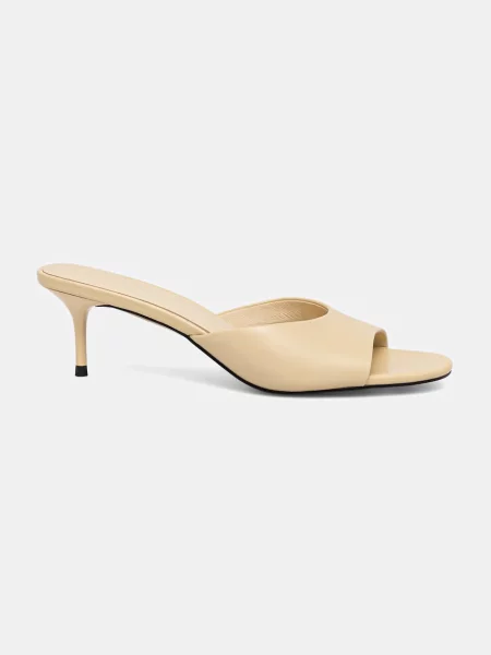 Answear.LAB șlapi de piele Unscripted Collection bej