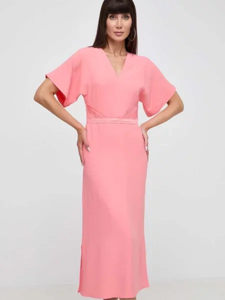 BOSS rochie maxi oversize roz