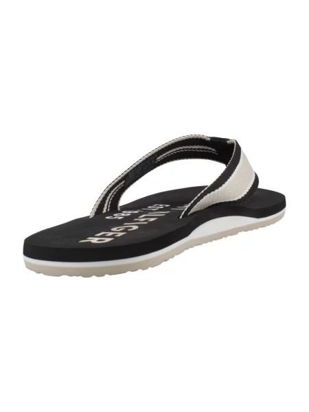 TOMMY HILFIGER Flip-flops / alb negru