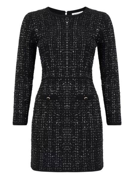 Rochie mini Veronica Beard tricotate de costum negru