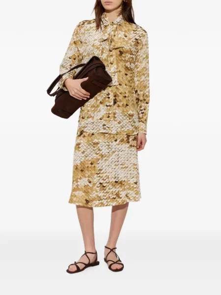 Fustă midi Moschino cu paiete de mătase