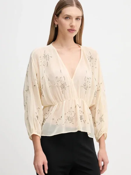 Hoss Intropia bluză cu imprimeu bej