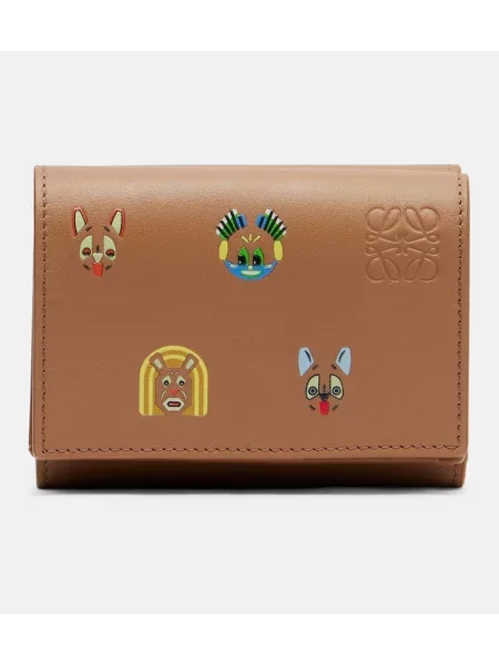 Kožni novčanik Loewe smeđa