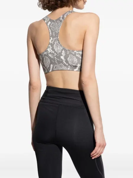 Сутиен Adidas By Stella Mccartney с принт със змийски принт сиво