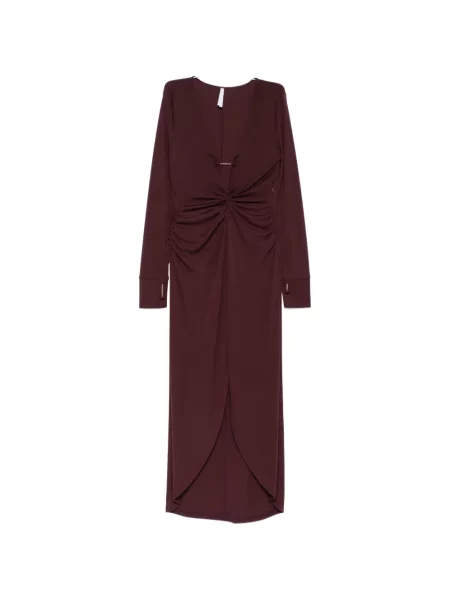 Rochie Imperial cu decolteu în V maro