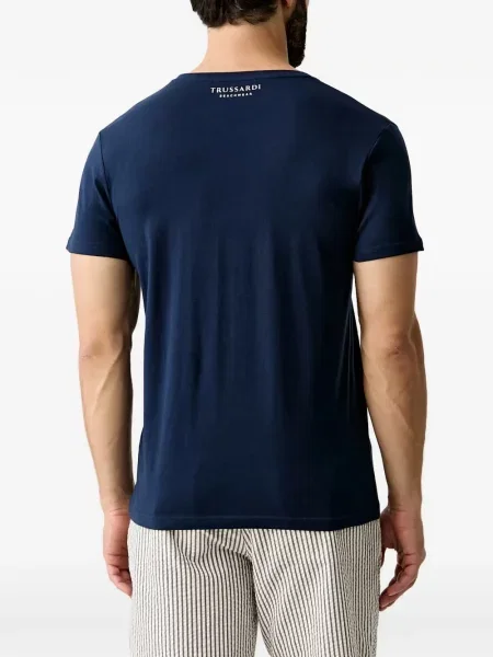 Scurt tricou Trussardi cu imagine albastru