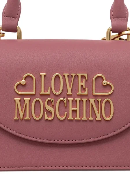 Rankinė Love Moschino su autografu rožinė