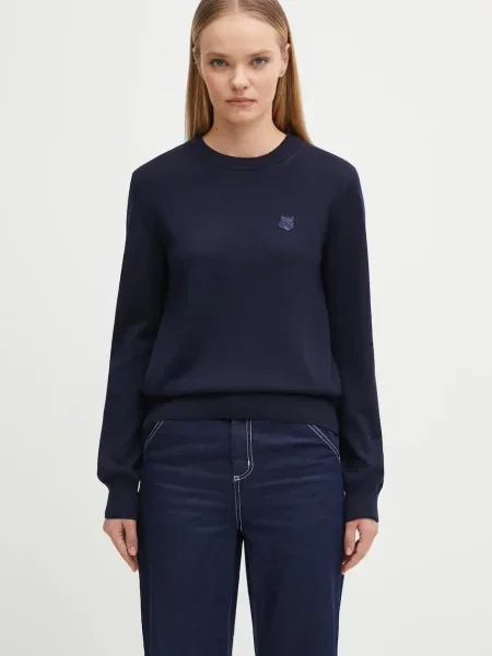 Maison Kitsuné pulover de lână Bold Fox Head Patch