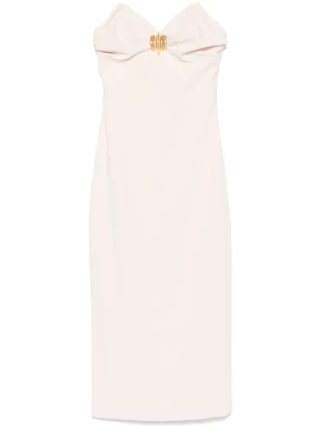 Rochie midi Elisabetta Franchi cu funde din crep până la genunchi