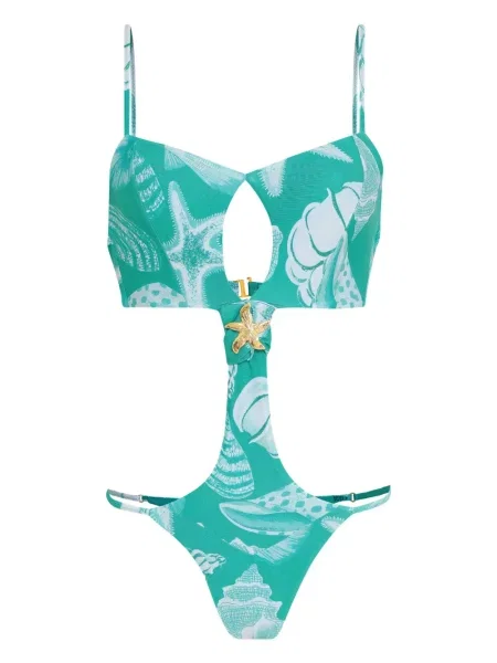 Costum de baie Amir Slama cu imagine verde
