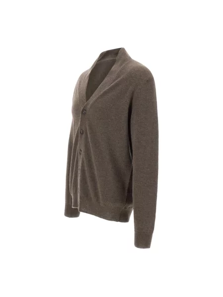 Sweter Kangra wełniany brązowy