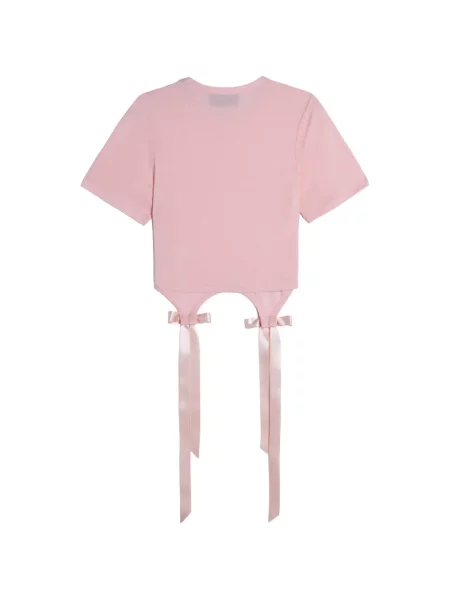Tricou Simone Rocha cu funde roz