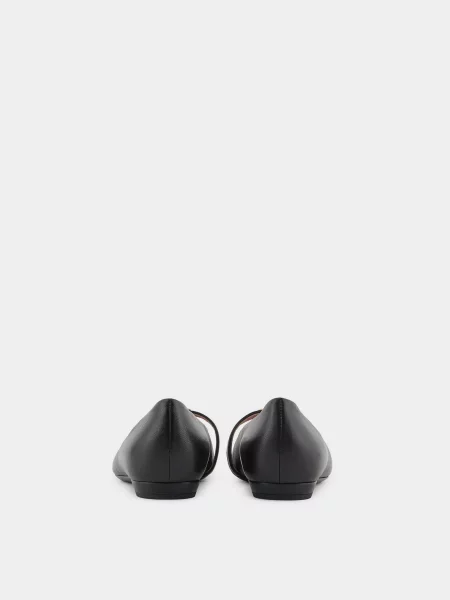 Кожаные балетки Emporio Armani черные