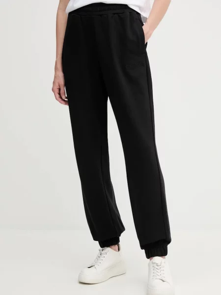 Bombažen spodnji del trenirke Calvin Klein črna