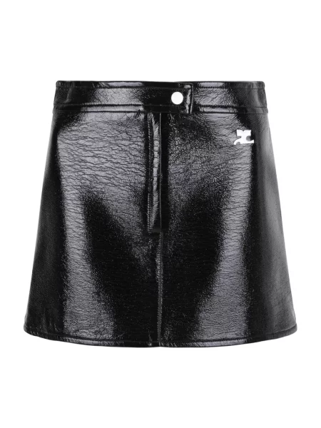 Spódnica mini Courreges z logo czarna