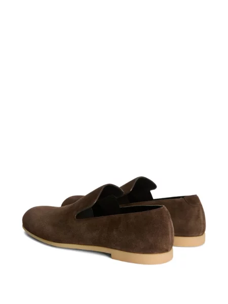 Pantofi loafer Jil Sander din piele de căprioară maro