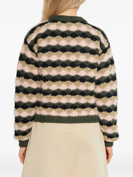 Pulover Moncler Grenoble cu dungi roz