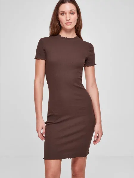 Sukienka koszulowa Urban Classics brązowa