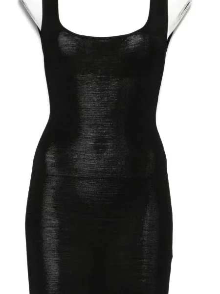 Maxi rochie maxi Entire Studios fără mâneci de costum negru