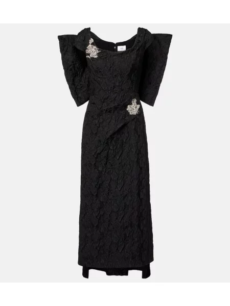 Rochie Erdem din jacard negru