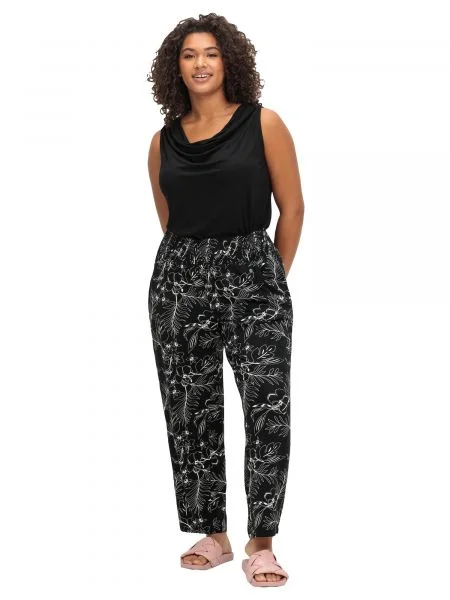 SHEEGO Pantaloni negru alb