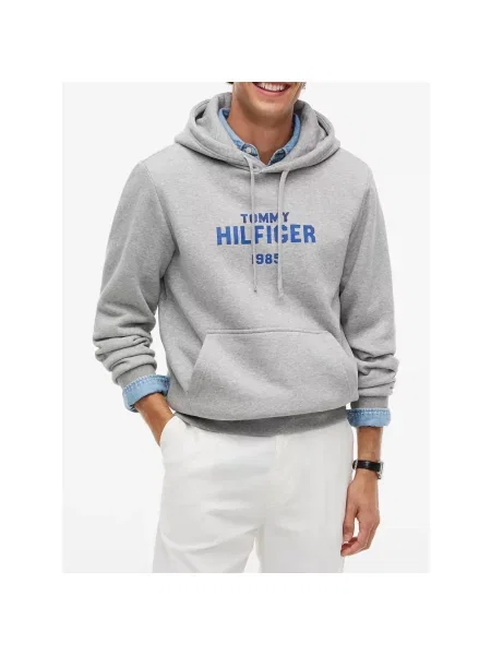 Bluza z kapturem Tommy Hilfiger polarowa szara