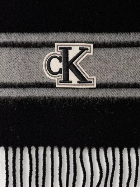 Calvin Klein fular de damă din lână negru