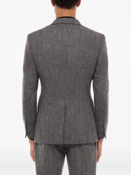 Sacou Fursac cu model herringbone gri