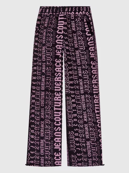 Спортивні штани принт Logomania Versace Jeans Couture фіолетові