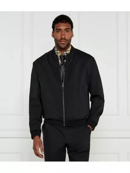 HUGO Geacă bomber Ukashi | Modern fit cu adaos de lână negru