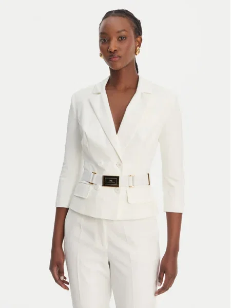 Elisabetta Franchi Sacou alb