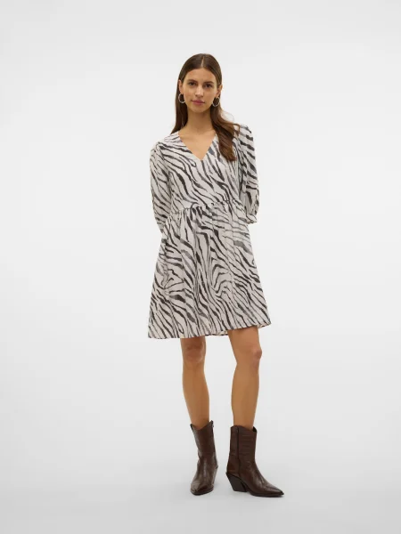 VERO MODA Rochie VMDORA DESY negru alb
