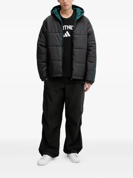 Spodnie cargo Adidas z kapturem z autografem do biegania białe