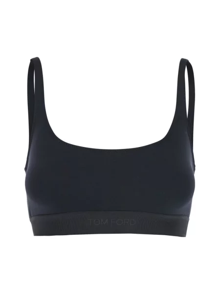 Stanik sportowy Tom Ford z logo czarny