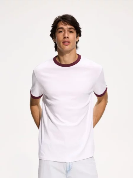 Reserved Tricou regular din alb